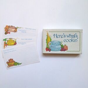 Vtg Current Inc Blank Recipe Cards Here's What's Cooking Kitchen 3 x 5 Index 28
